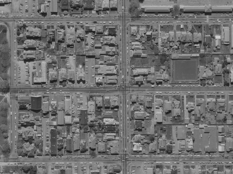 217 Worcester Street from the air, 1970-1974