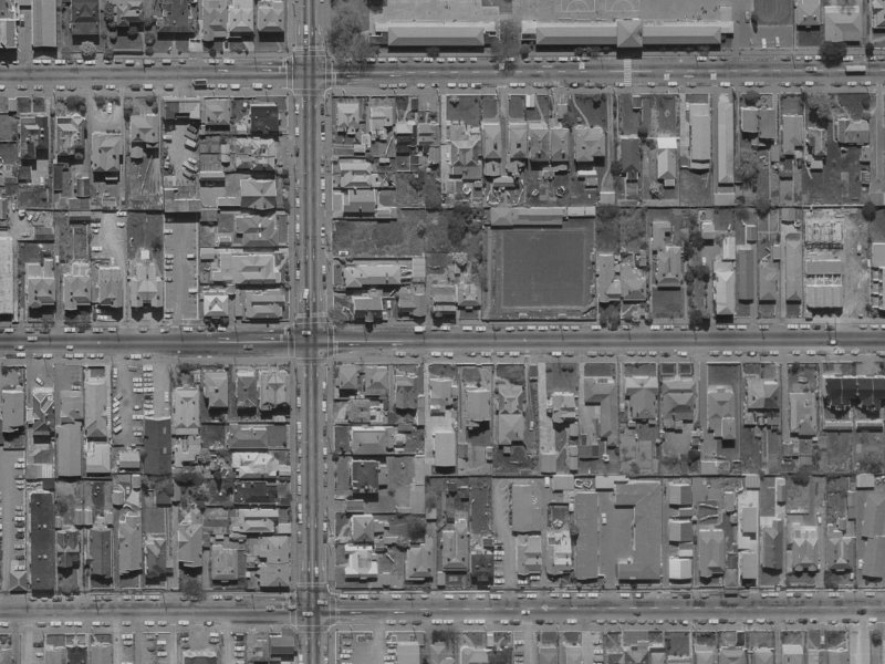 231 Worcester Street from the air, 1970-1974