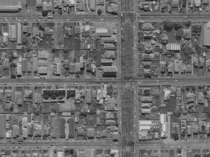 303 Worcester Street from the air, 1970-1974