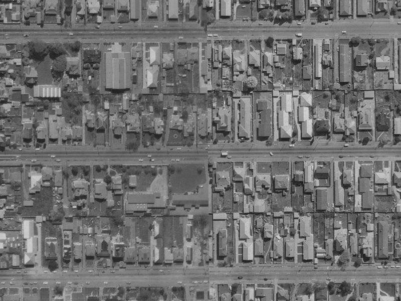 339 Worcester Street from the air, 1970-1974