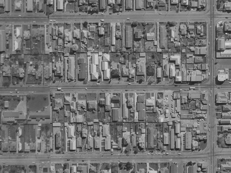 363A Worcester Street from the air, 1970-1974