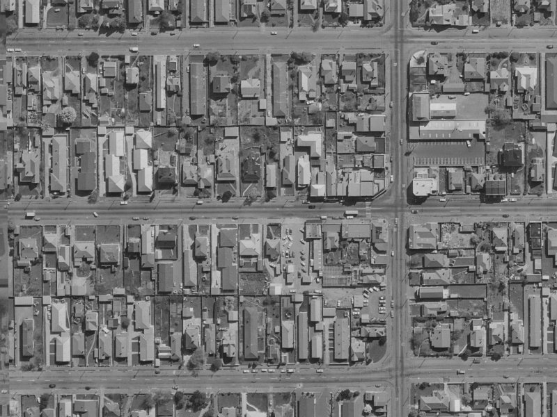 383A Worcester Street from the air, 1970-1974