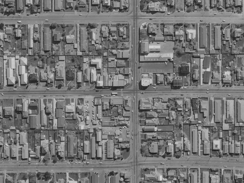 393 Worcester Street from the air, 1970-1974