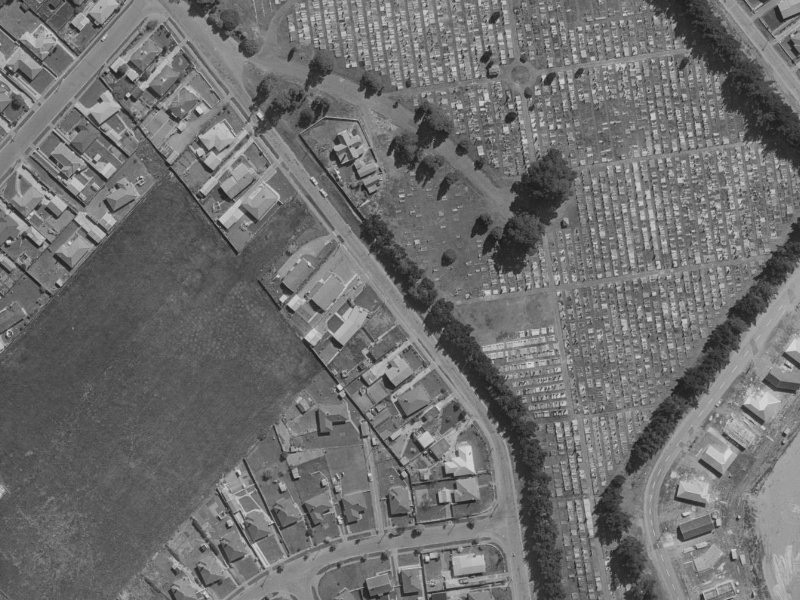 64 Butterfield Avenue from the air, 1970-1974