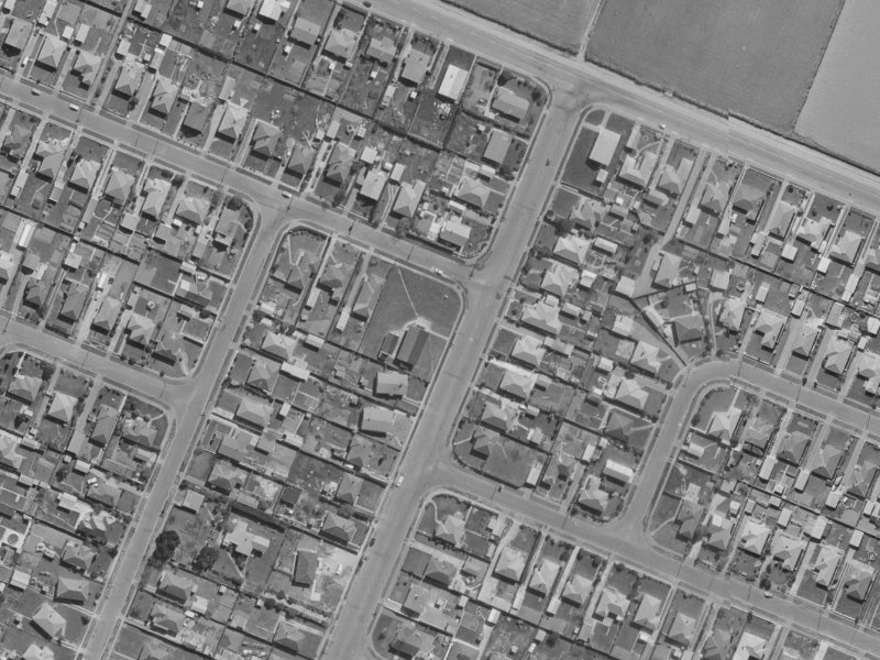 1 Aurora Street from the air, 1970-1974