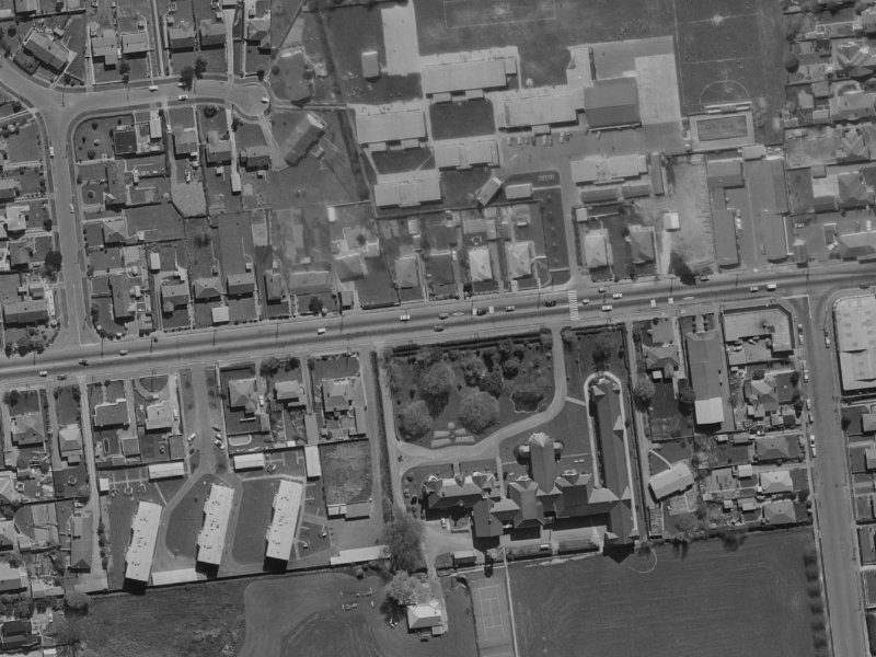 266 Riccarton Road from the air, 1970-1974