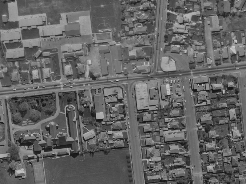 249A Riccarton Road from the air, 1970-1974