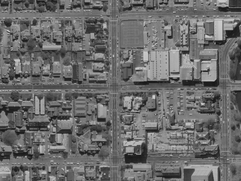 4-20 Worcester Boulevard from the air, 1970-1974