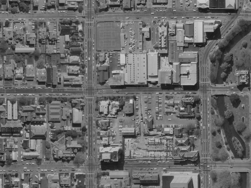 Worcester Boulevard from the air, 1970-1974