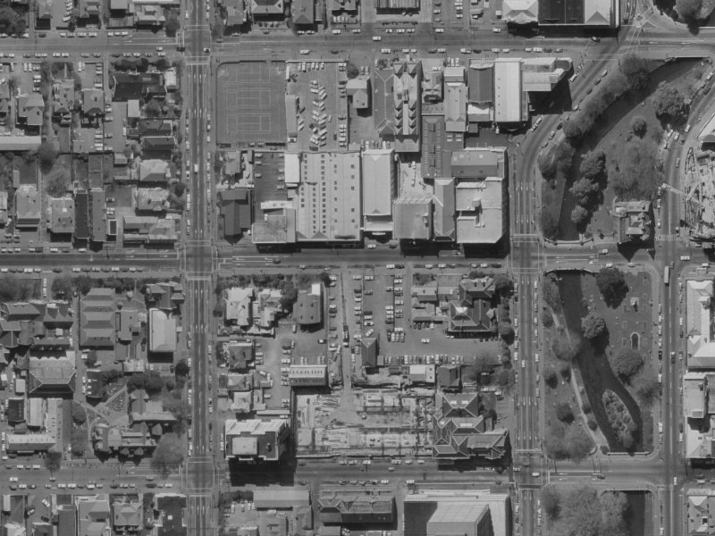 48 Worcester Boulevard from the air, 1970-1974
