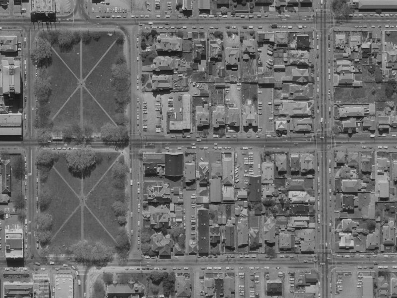 184 Worcester Street from the air, 1970-1974