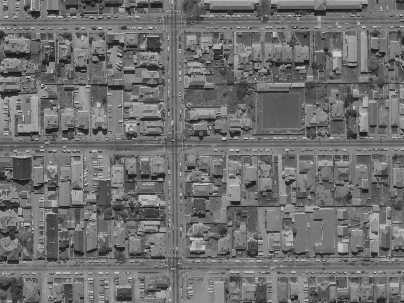 214 Worcester Street from the air, 1970-1974