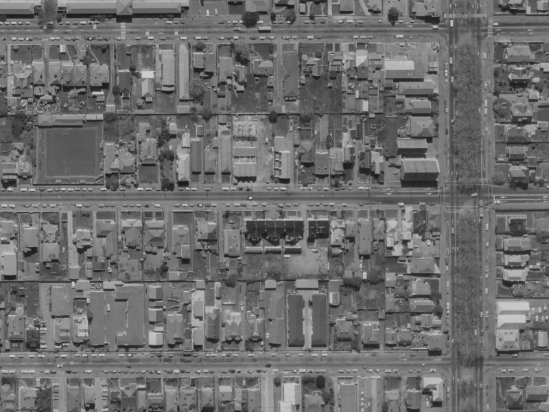 262 Worcester Street from the air, 1970-1974