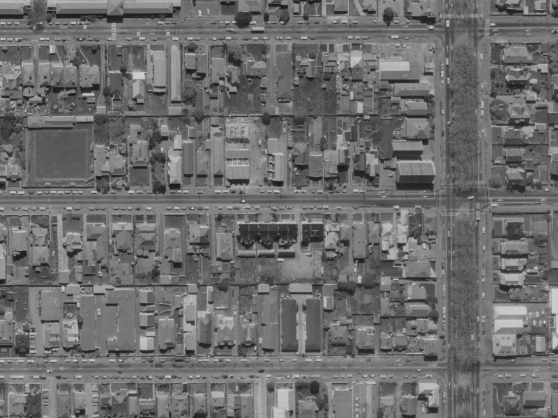 264 Worcester Street from the air, 1970-1974