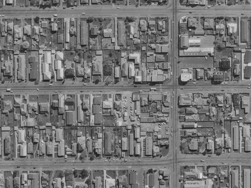 3/374 Worcester Street from the air, 1970-1974