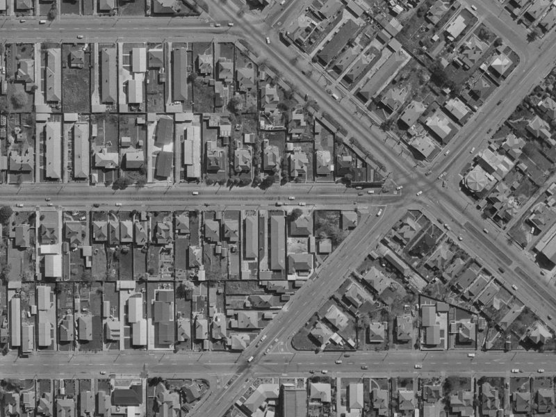556B Worcester Street from the air, 1970-1974