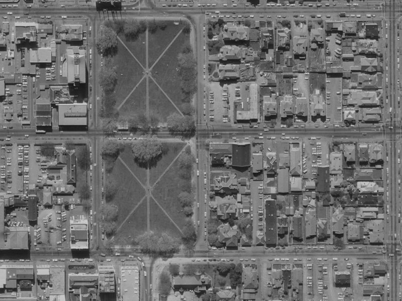 20 Latimer Square from the air, 1970-1974