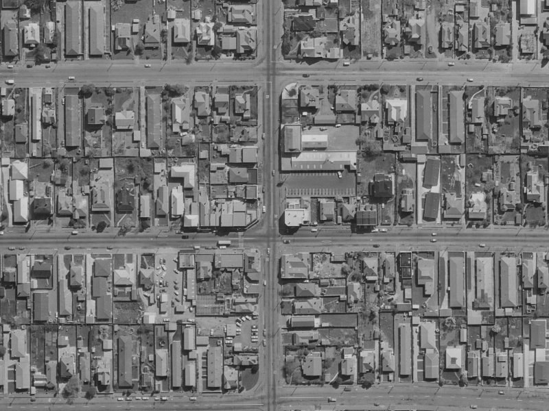 67 Stanmore Road from the air, 1970-1974