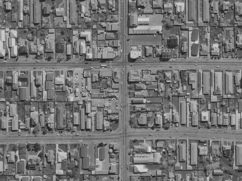 81 Stanmore Road from the air, 1970-1974
