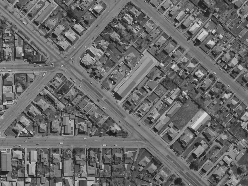177 Linwood Avenue from the air, 1970-1974