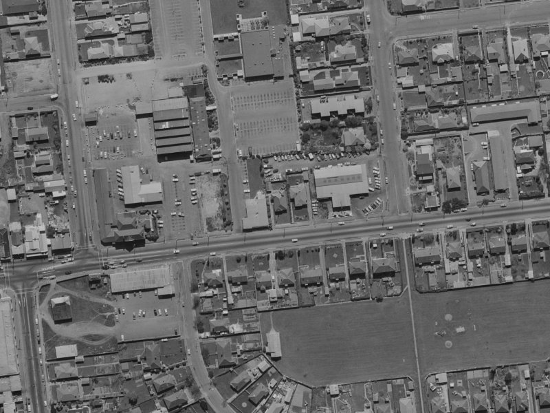338 Riccarton Road from the air, 1970-1974