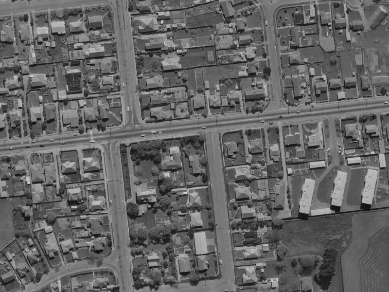 299 Riccarton Road from the air, 1970-1974