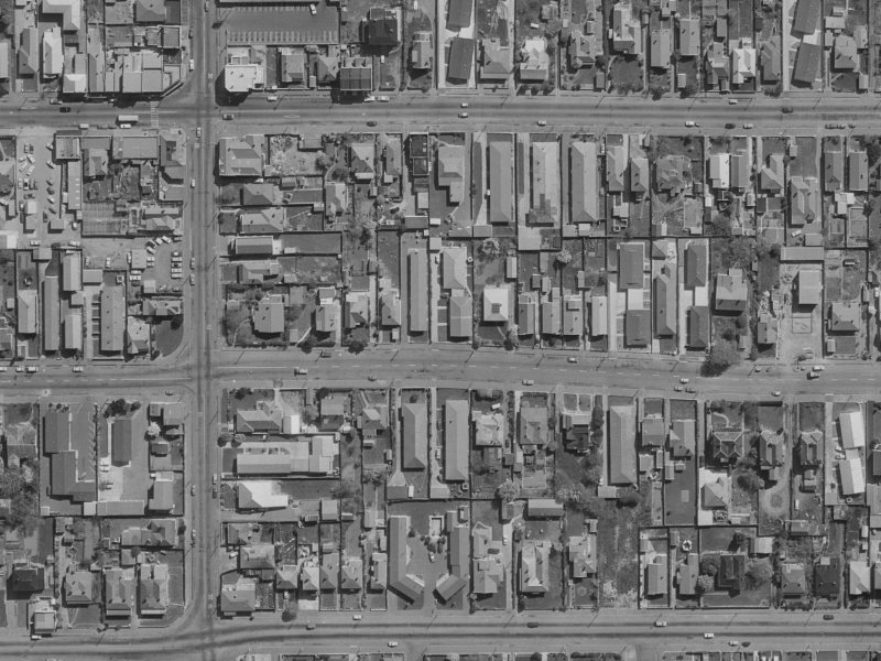 451 Hereford Street from the air, 1970-1974