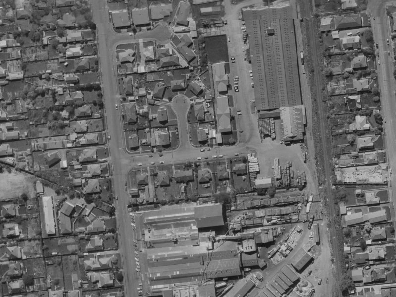 Kyle Street from the air, 1970-1974