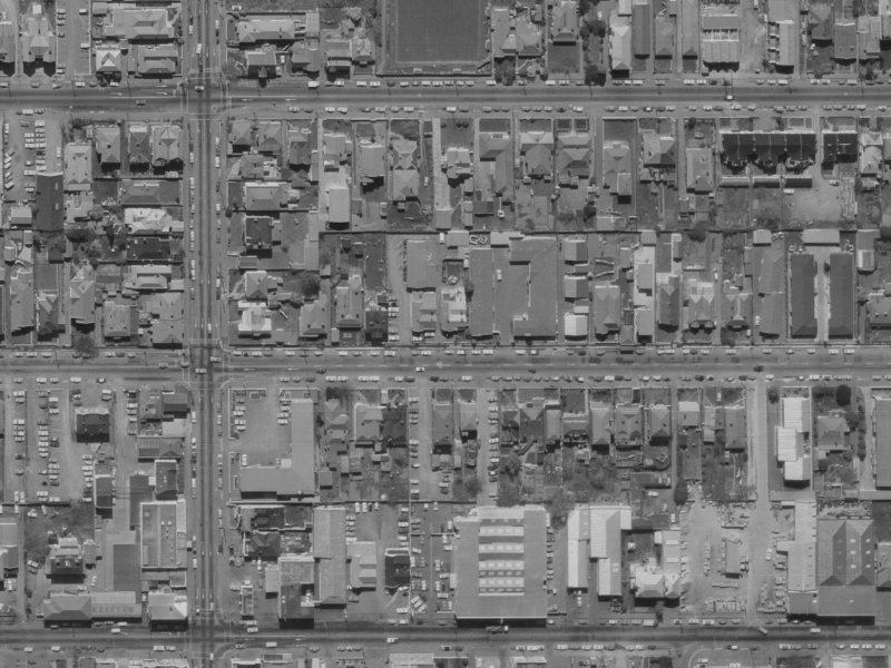 275 Hereford Street from the air, 1970-1974