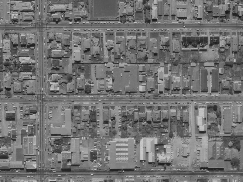 285 Hereford Street from the air, 1970-1974