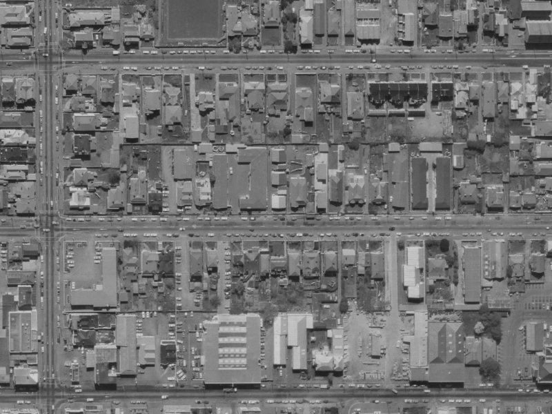 291 Hereford Street from the air, 1970-1974