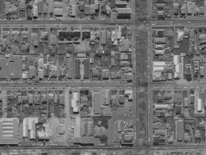 319 Hereford Street from the air, 1970-1974