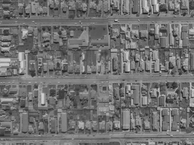 371 Hereford Street from the air, 1970-1974