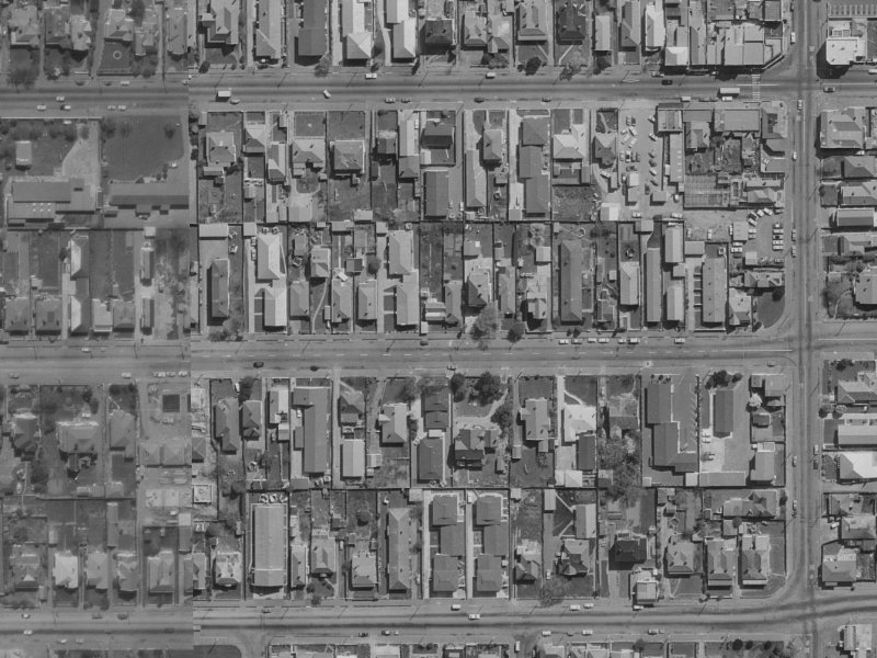 399 Hereford Street from the air, 1970-1974
