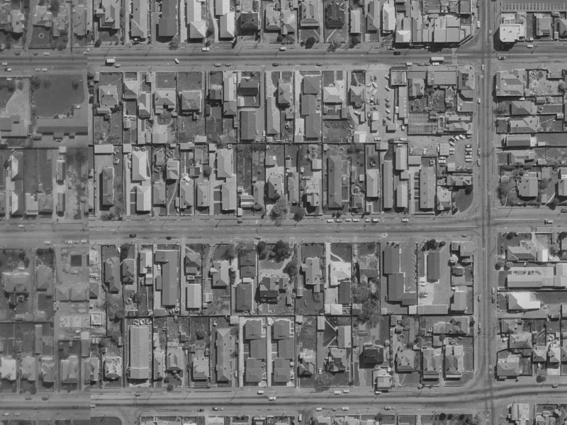 405 Hereford Street from the air, 1970-1974