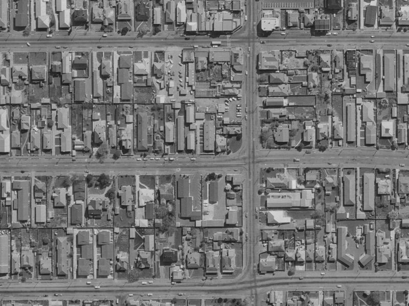 421 Hereford Street from the air, 1970-1974