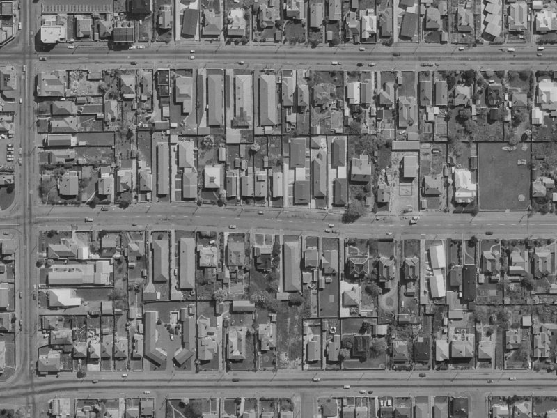 465 Hereford Street from the air, 1970-1974