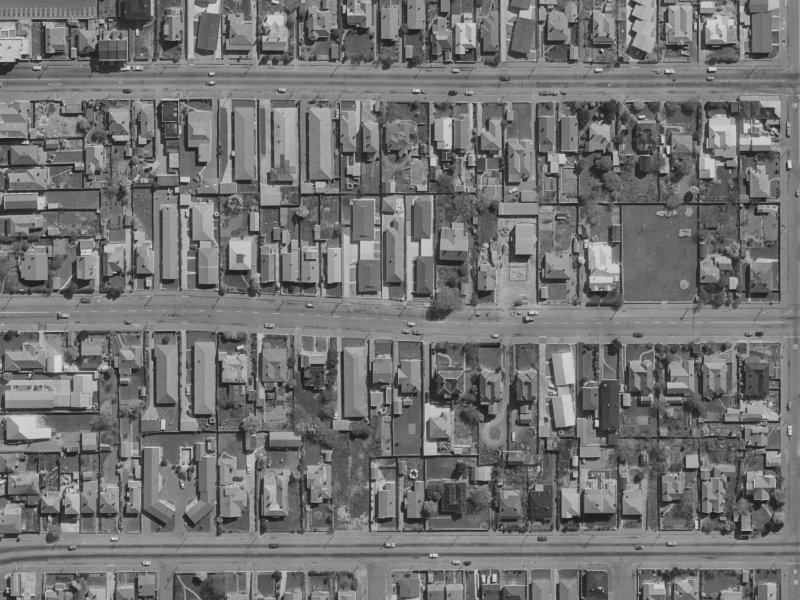 469 Hereford Street from the air, 1970-1974