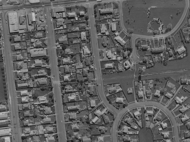 9A Paeroa Street from the air, 1970-1974