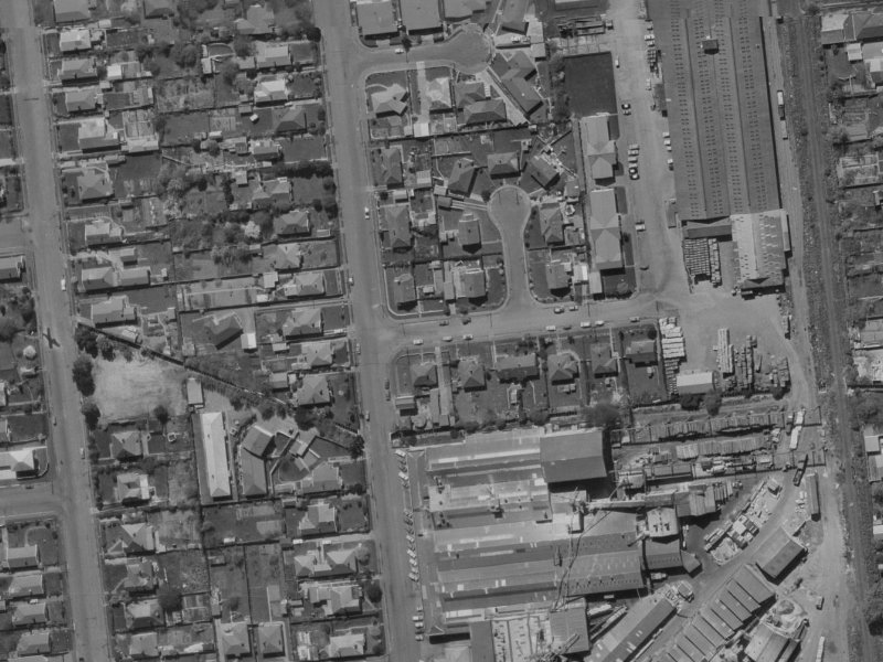 1 Kyle Street from the air, 1970-1974