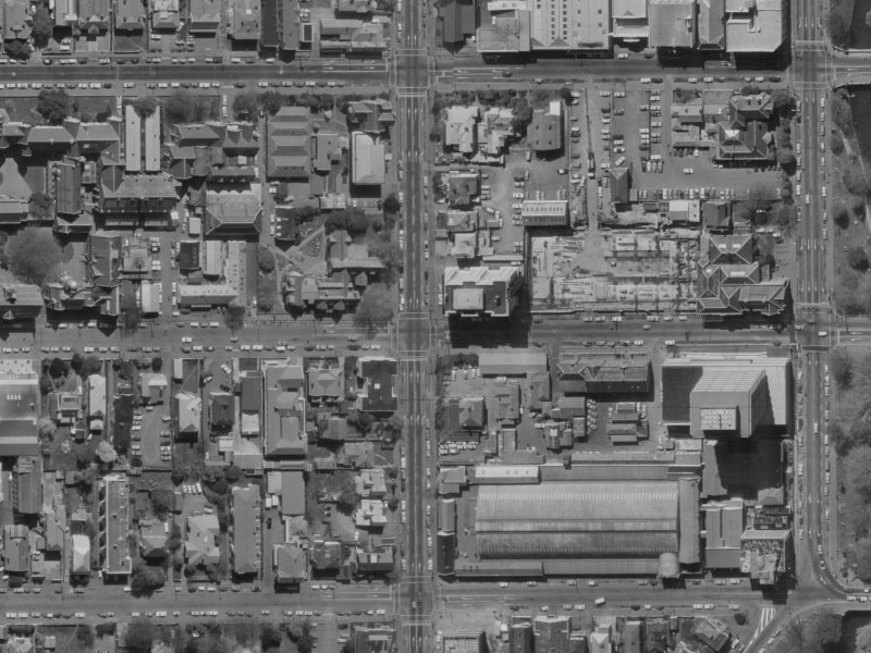3-23 Hereford Street from the air, 1970-1974