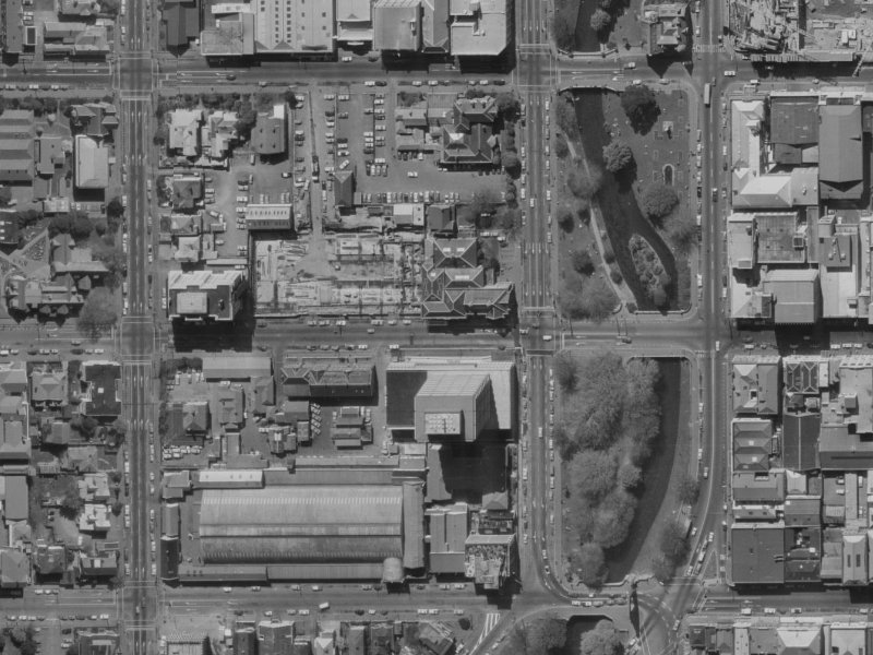 50 Hereford Street from the air, 1970-1974