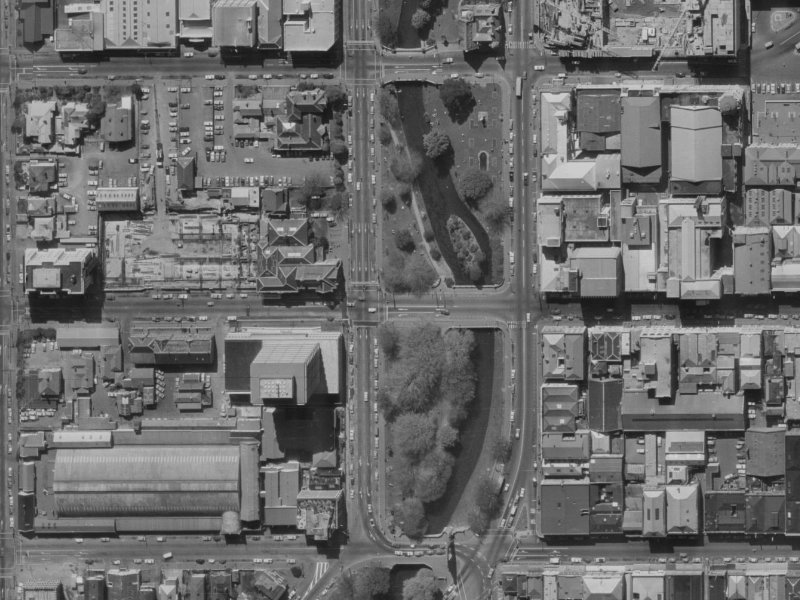 62 Hereford Street from the air, 1970-1974