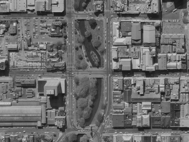 68 Hereford Street from the air, 1970-1974