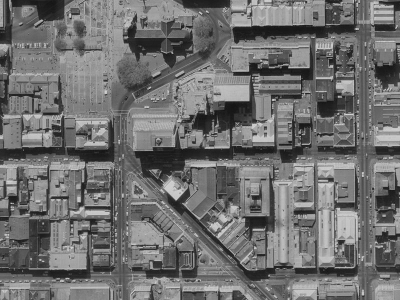 139 Hereford Street from the air, 1970-1974