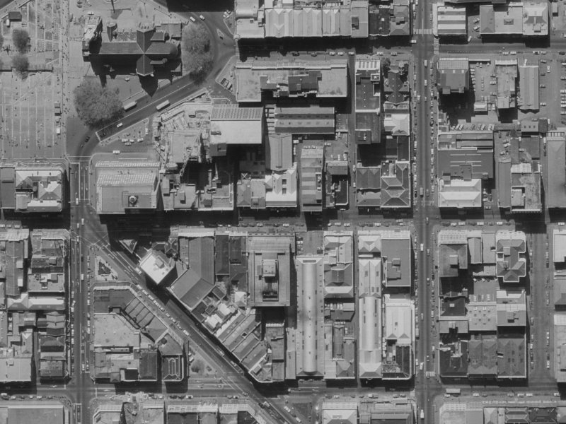 153 Hereford Street from the air, 1970-1974