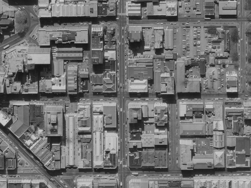 201 Manchester Street from the air, 1970-1974