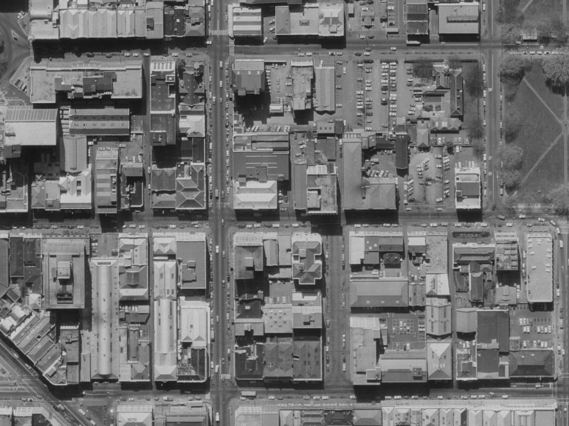 181 Hereford Street from the air, 1970-1974