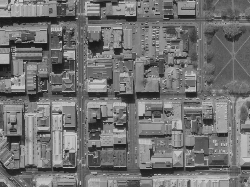 191 Hereford Street from the air, 1970-1974