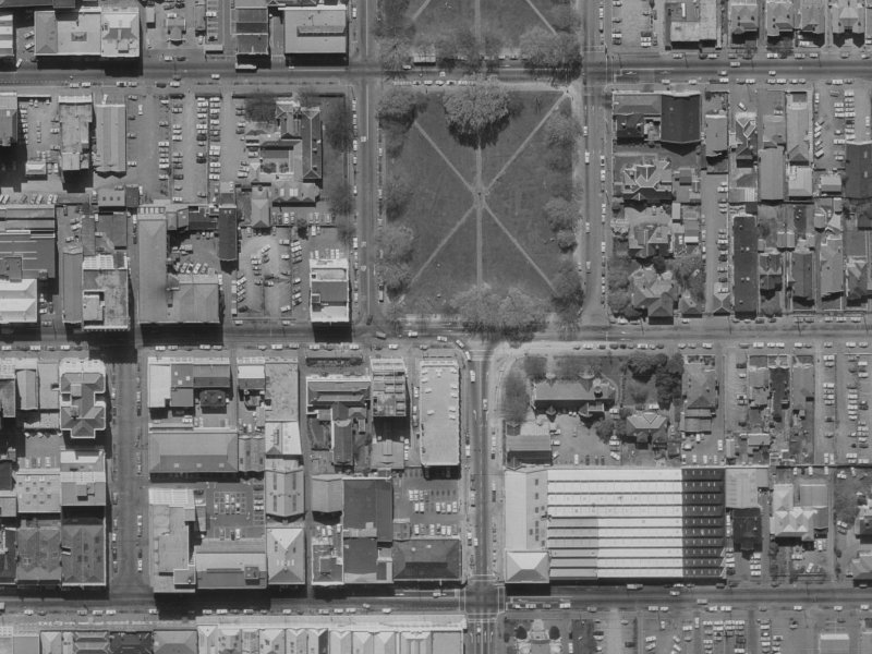 215 Hereford Street from the air, 1970-1974